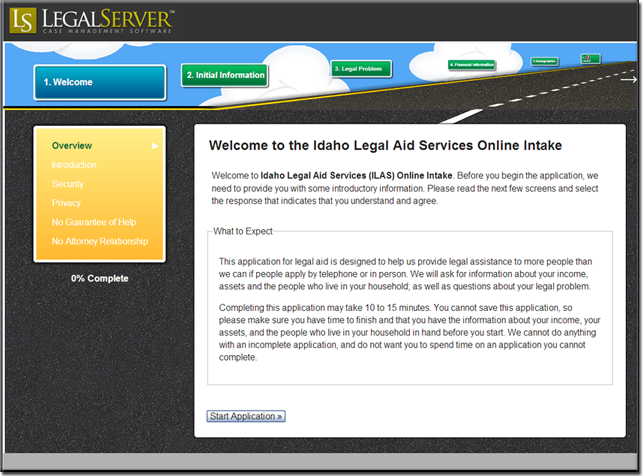 ILAS Online Intake Application